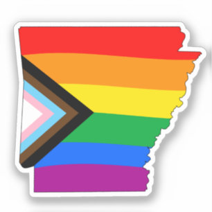 Adesivo Orgulho do Estado do Arkansas LGBTQ Progresso Orgu