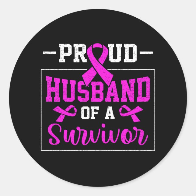 Adesivo Orgulho Do Marido De Sobrevivência À Consciência D (Frente)