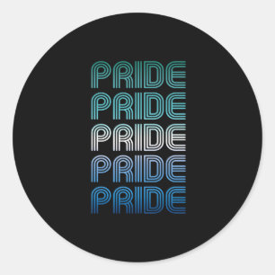 Adesivo Orgulho do Orgulho de Retrô Masculino gay