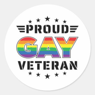 Adesivo Orgulho do Orgulho Gay Veterano Mês do Veterano