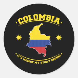 Adesivo Orgulho do Patrimônio da Bandeira Colombiana