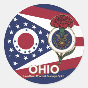 Adesivo Orgulho do Patrimônio do Estado de Ohio Buckeye 🌰