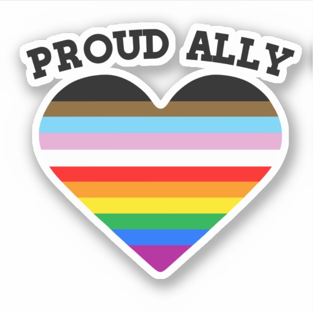 Adesivo Orgulho do Progresso de Ally Orgulho Orgulho (Frente)