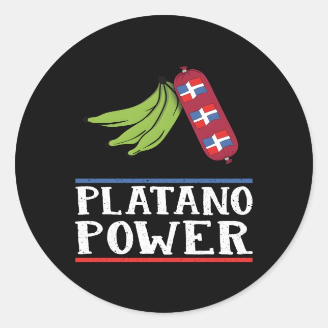 Adesivo Orgulho Dominicano Platano Power República Dominic (Frente)