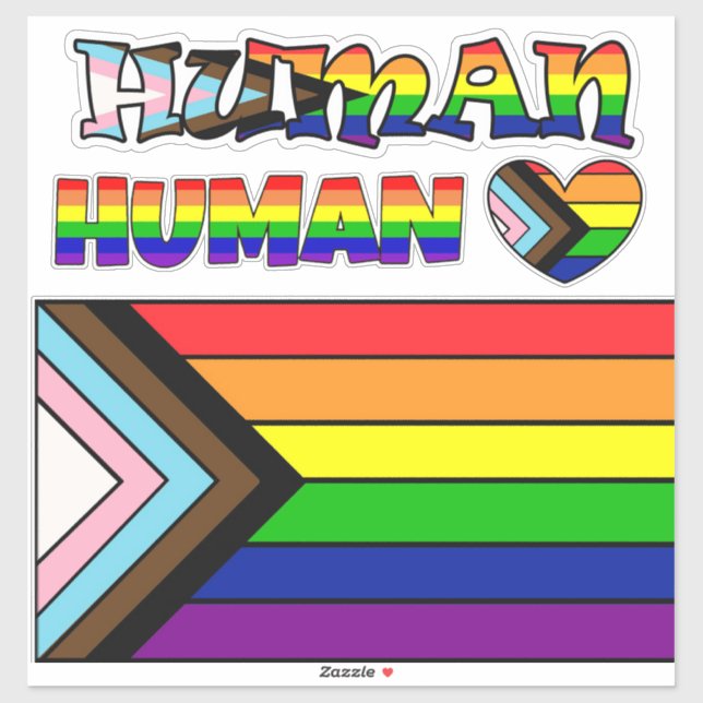 Adesivo Orgulho e suporte de Sinalizador LGBTQIA+ (Folha)