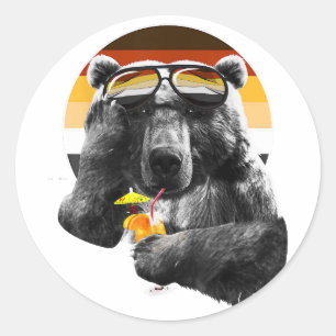 Adesivo Orgulho engraçado do urso Gay LGBT