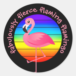 Adesivo Orgulho "Flamingo Flamejante" fabulosamente feroz