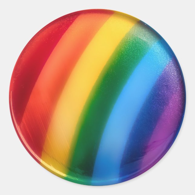 ADESIVO ORGULHO GAY —ARCO-ÍRIS (Frente)