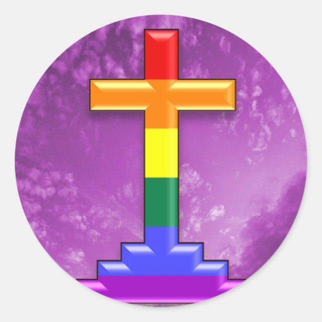 Adesivo Orgulho gay Cross (Frente)