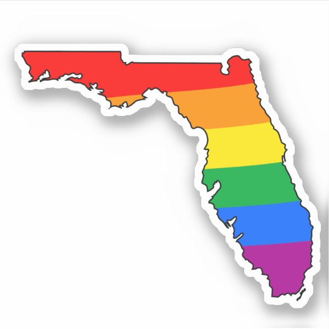 Adesivo Orgulho Gay da Flórida (Frente)