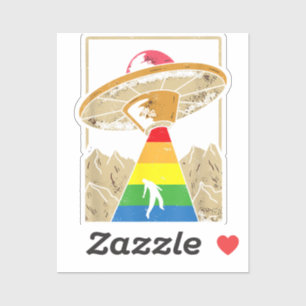 Adesivo Orgulho gay de Rapto de alienígena Gaylien Lgbt