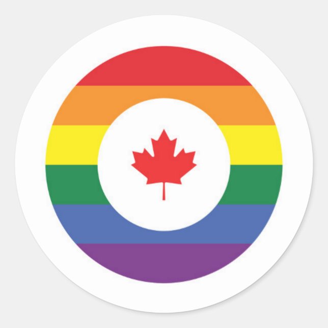 Adesivo Orgulho gay do Canadá (Frente)