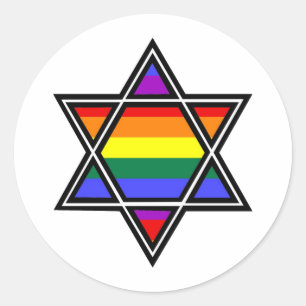 Adesivo Orgulho gay do Rainbow Star personalizável de Davi