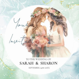 Adesivo Orgulho gay Elegante Blush Wedding