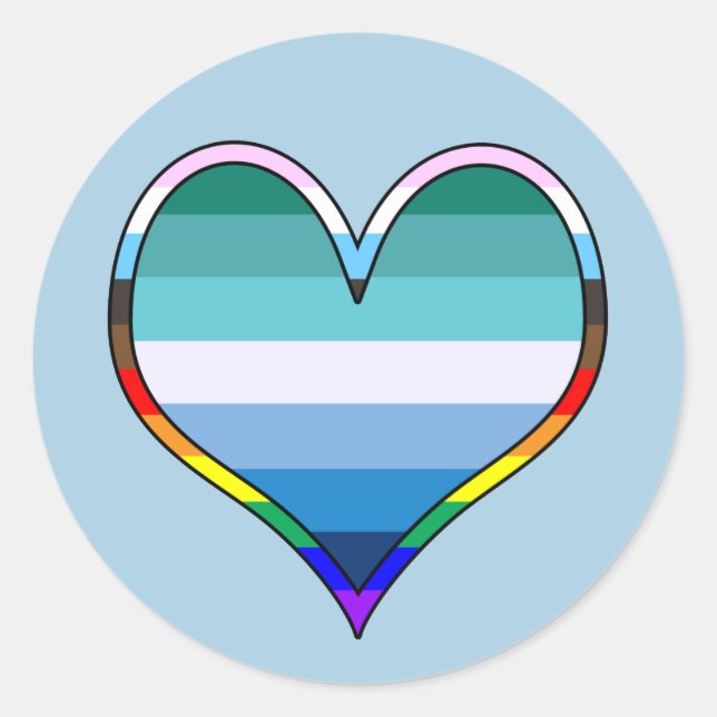 Adesivo Orgulho gay Heart (Frente)