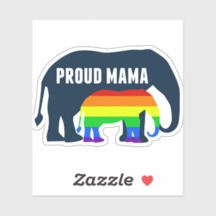 Adesivo Orgulho gay Mãe Orgulhosa Elefante LGBT