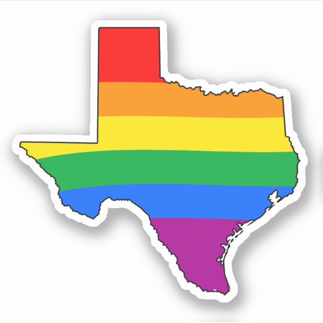 Adesivo Orgulho Gay no Texas (Frente)