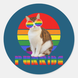 Adesivo Orgulho gay para mulheres Pais LGBT amantes de gat