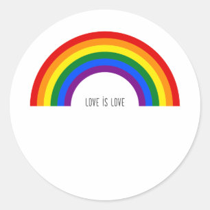 Adesivo Orgulho gay Rainbow. Amor é Amor.