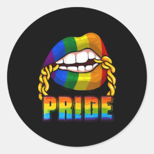 Adesivo Orgulho gay Rainbow Lábios LGBT Consciência LGBT M