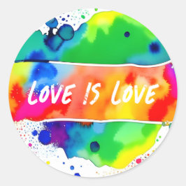 Adesivo Orgulho gay Rainbow Love Is Love