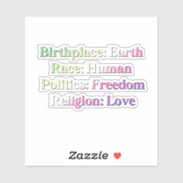 Adesivo Orgulho Genderfae - Local de Nascimento: Terra. Ra