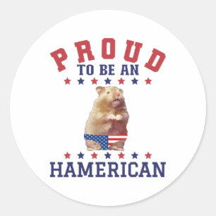 Adesivo Orgulho Hamerican Hamste Patriótico Americano de 4