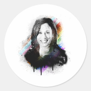 Adesivo Orgulho Inclusivo Kamala Harris - Tinta Spray