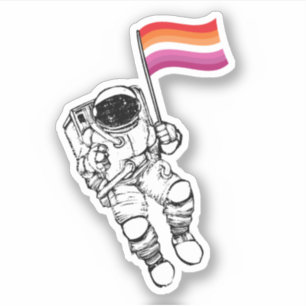 Adesivo Orgulho Lésbico da Mulher-Lua