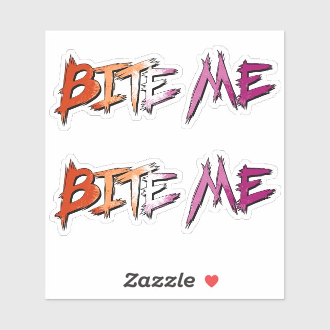 Adesivo Orgulho Lésbico Me Morde (Folha)