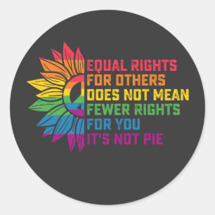 Adesivo Orgulho LGBT Direitos Iguais De Girassol Para Outr