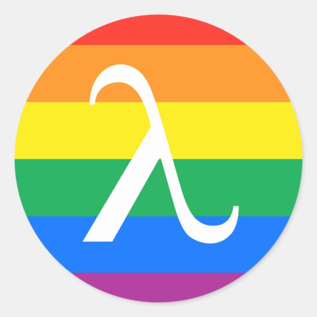 Adesivo Orgulho LGBT e Ativismo Lambda (Frente)
