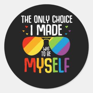 Adesivo Orgulho LGBT Óculos escuros coloridos do arco-ír