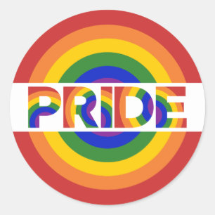 Adesivo Orgulho LGBT Psicodélico Arco-Íris Geométrico Bull