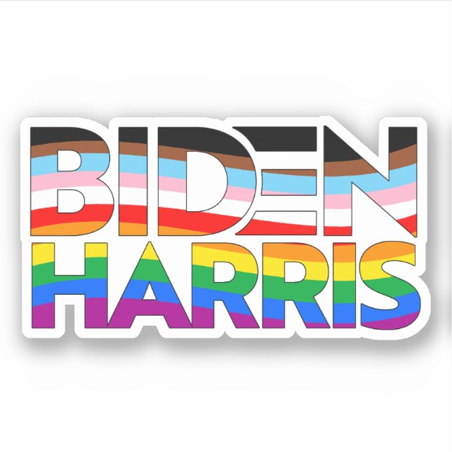 Adesivo Orgulho LGBTQ+ Biden Harris (Frente)