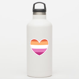 Adesivo Orgulho LGBTQ+ Lésbica e suporte ao Rainbow Heart 