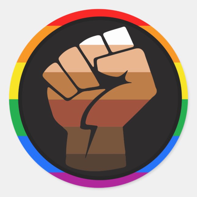 Adesivo ORGULHO LGBTQ (Orgulho de Punição POC) (Frente)