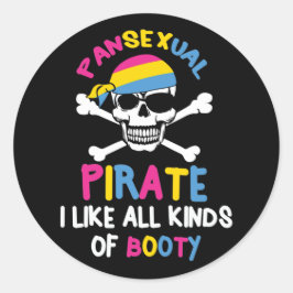 Adesivo Orgulho LGBTQ Pirata Pansexual