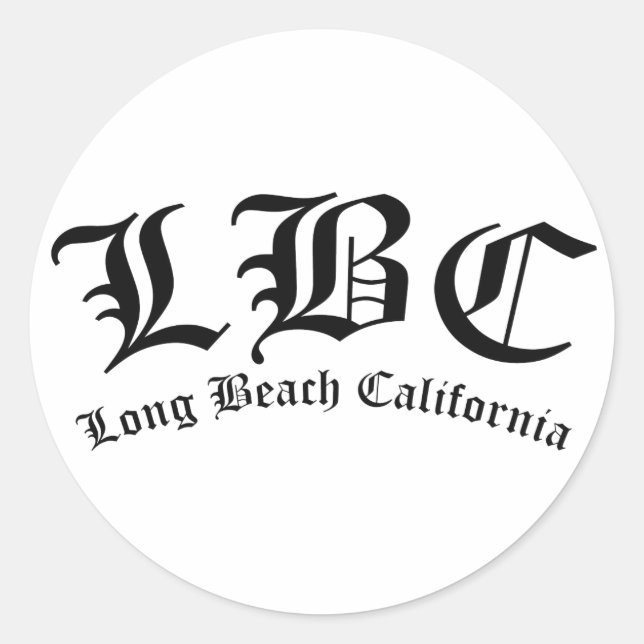 Adesivo Orgulho Local LBC Long Beach Califórnia (Frente)