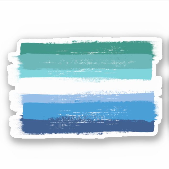 Adesivo ORGULHO MASCULINO DE GAY PINTADO - Azure (Frente)