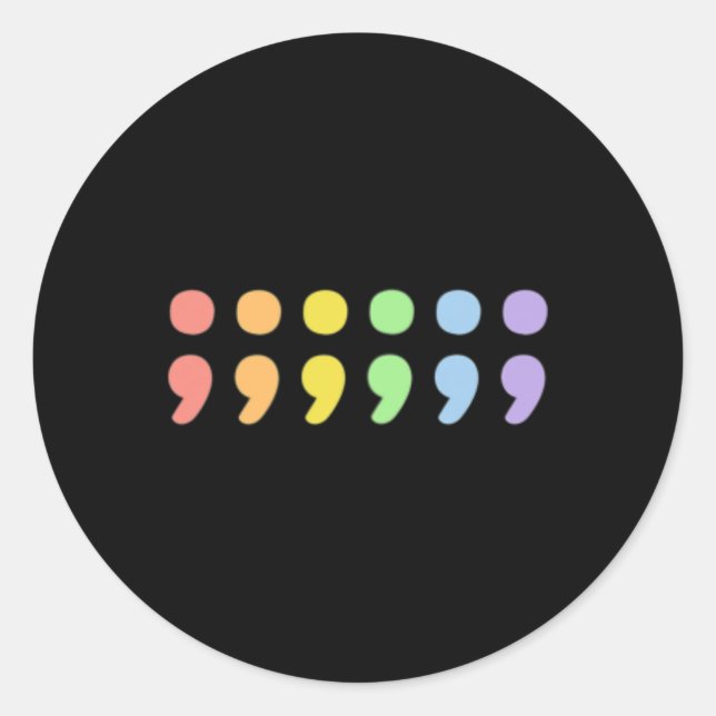 Adesivo Orgulho Mental Semicolon Lgbtqia+ Lgbt Pastel (Frente)