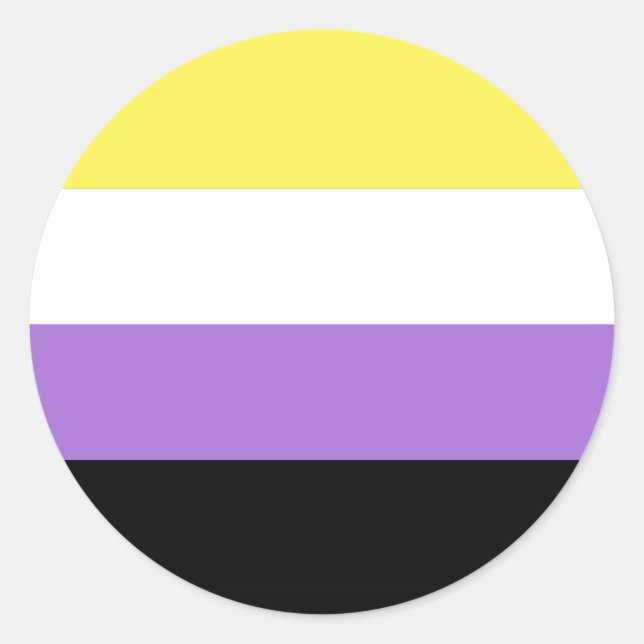 Adesivo Orgulho Não-Binário (Frente)