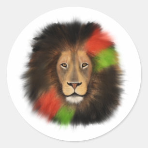 Adesivo orgulho negro leão vermelho verde unidade selva ga