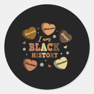 Adesivo Orgulho Negro Sou o Coração Melanin Candy da Histó