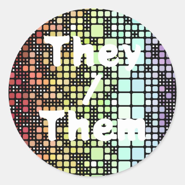 Adesivo Orgulho Neurogênico de Groovy Geométrico (Frente)