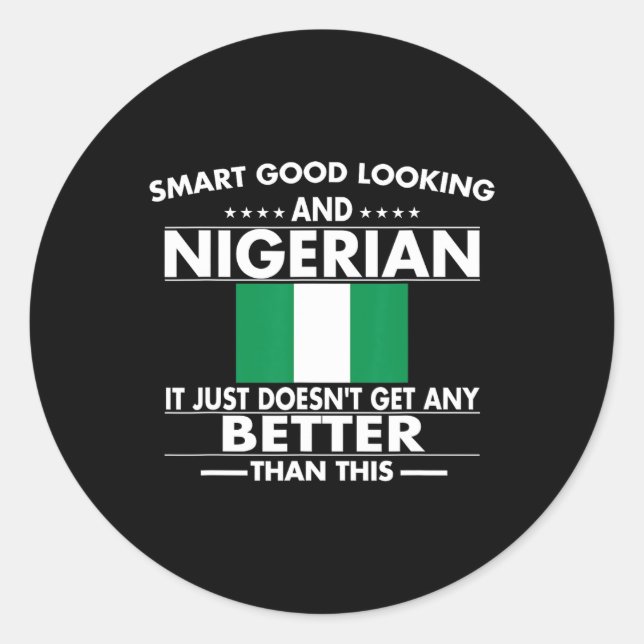 Adesivo Orgulho nigeriano Bandeira Nigéria Patrimônio Raiz (Frente)