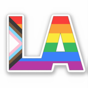 Adesivo Orgulho Progressivo LGBTQ de Los Angeles