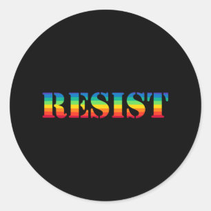 Adesivo Orgulho Resistente - Resistência ao Arco-Íris Vint