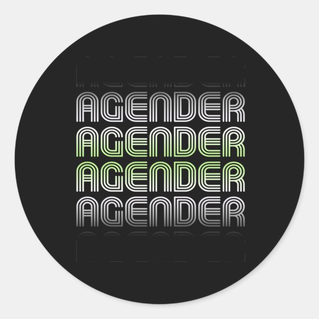 Adesivo Orgulho Retro Agênero (Frente)