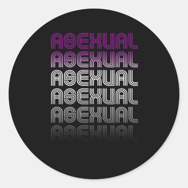 Adesivo Orgulho Retro Assexual (Frente)